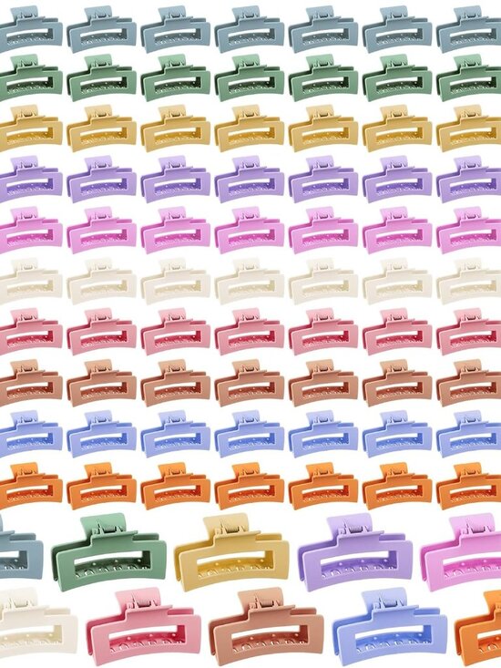 Bulk 100-Piece Assorted Hair Claw Clips Set for All Hair Types